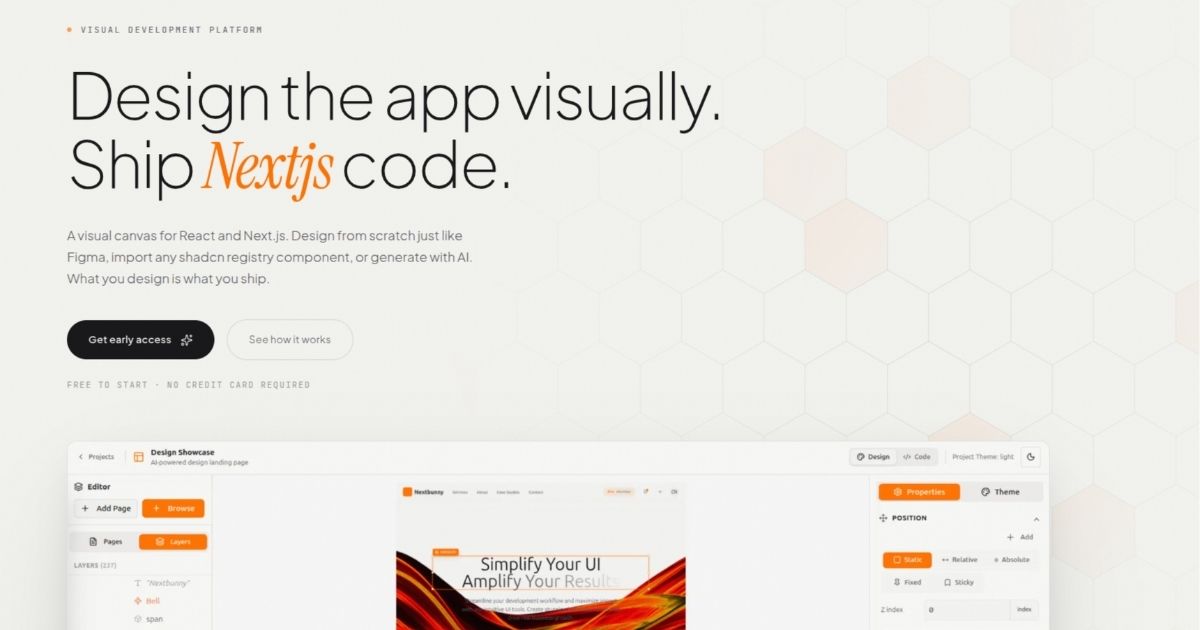 nextbunny - Visually Build Production Ready React & Next.js